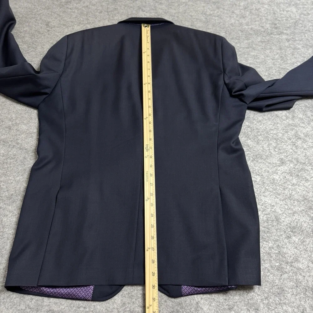 Ted Baker Suit 44R Blue Blazer Jacket Trouser Pants 37x29 2 Piece *flaw